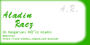 aladin racz business card